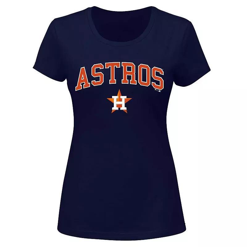 Womens Profile Houston Astros Plus Size Arch Logo T-Shirt Blue product image