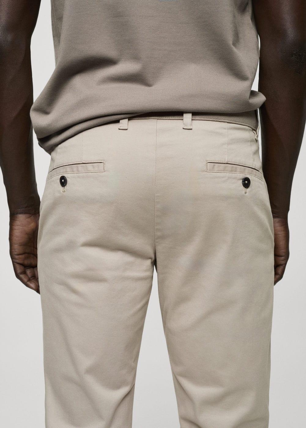 MANGO MAN - Cotton tapered crop pants greyMen Product Image