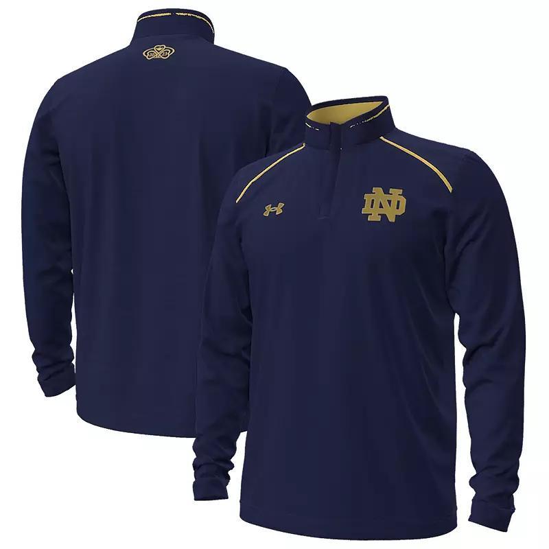 Mens Under Armour Notre Dame Fighting Irish 2023 Aer Lingus College Football Classic Quarter-Zip Pullover Top Blue Product Image