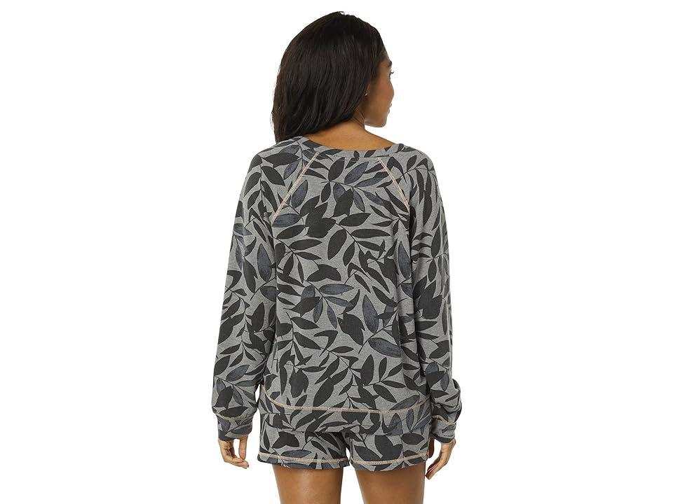 P.J. Salvage Papaya Palms Long Sleeve (Heather Charcoal) Women's Pajama Product Image