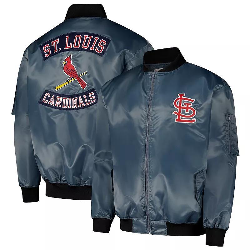 Mens Profile Charcoal St. Louis Cardinals Big & Tall Full-Zip Bomber Jacket Product Image