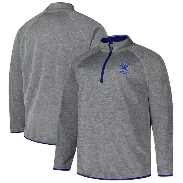 Mens Fanatics Charcoal Kentucky Wildcats Raglan Big &Tall Quarter-Zip Top Product Image