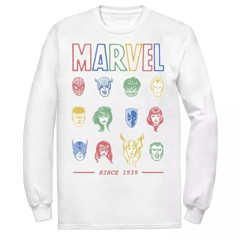 Mens Marvel Classic Colorful Comic Hero Collage Since 1939 Tee Product Image