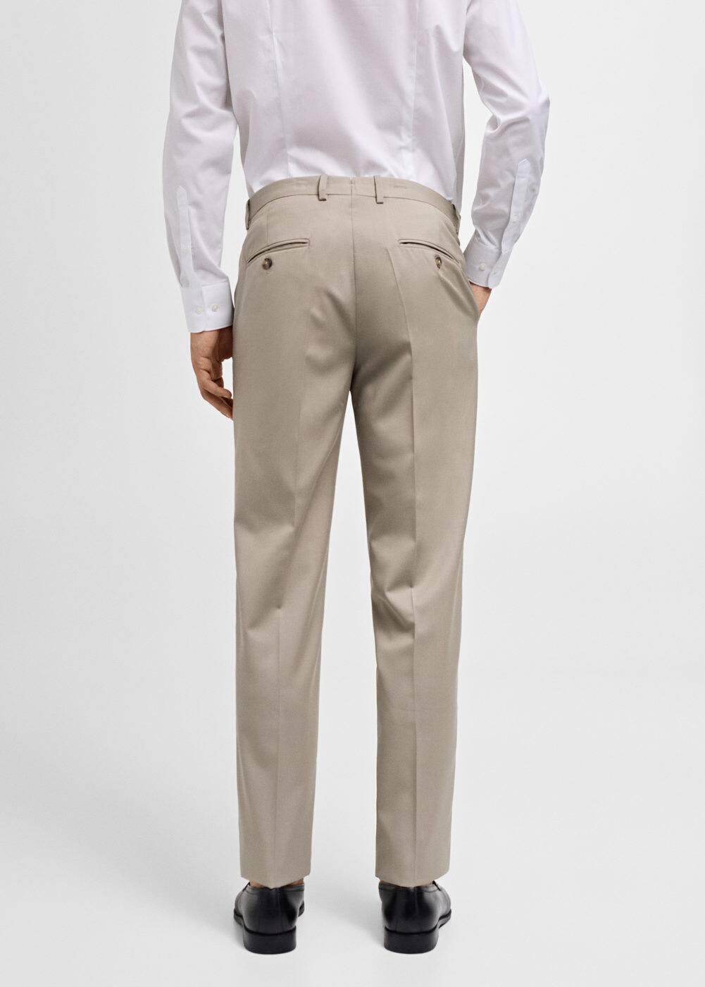 MANGO MAN - 100% virgin wool slim-fit suit pants beigeMen Product Image