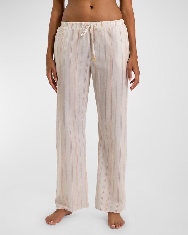 Womens Sleep & Lounge Cotton Striped Pants Product Image