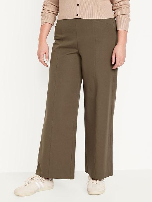 High-Waisted Pull-On Pixie Wide-Leg Pants Product Image