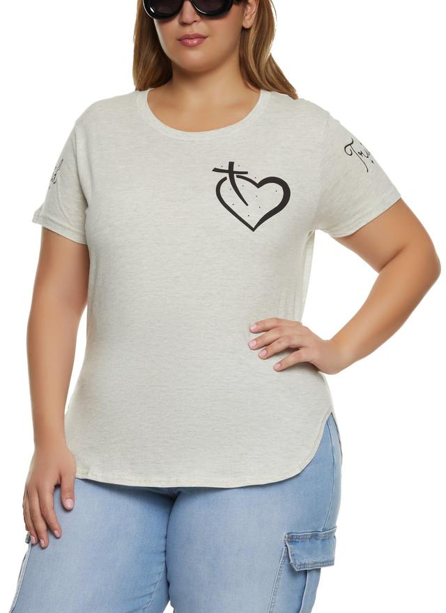 Womens Plus Size Trust God Graphic T Shirt Product Image