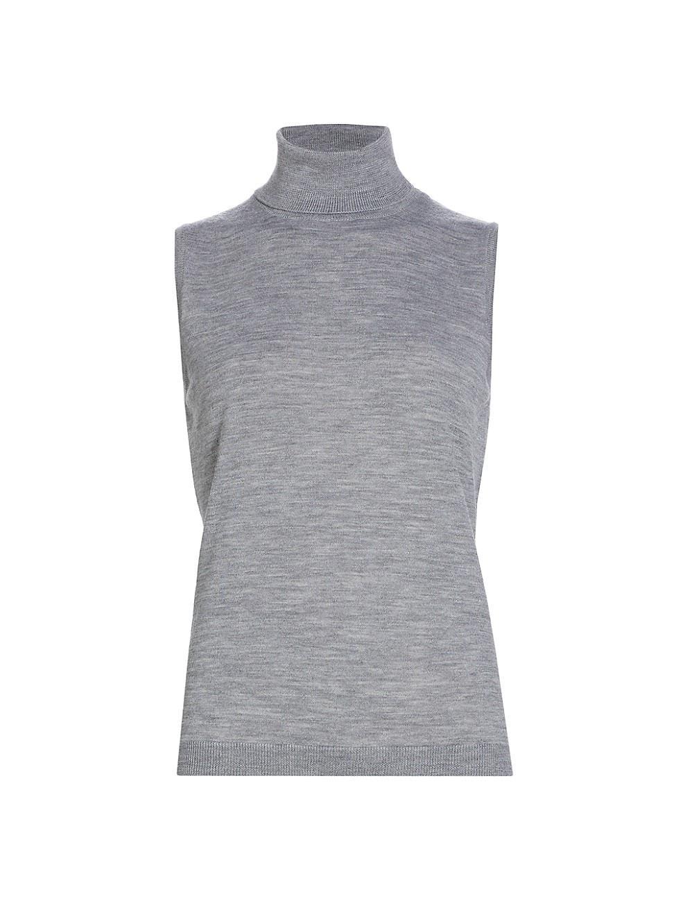 Womens Sand Merino Wool Sleeveless Top product image