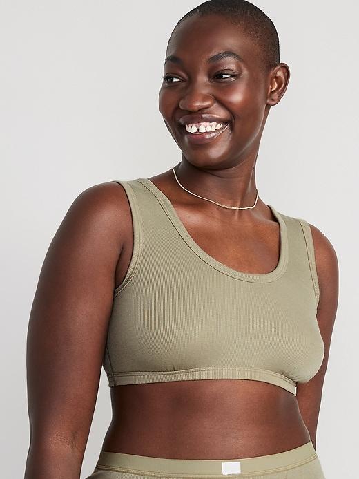 Rib-Knit Bralette Top Product Image