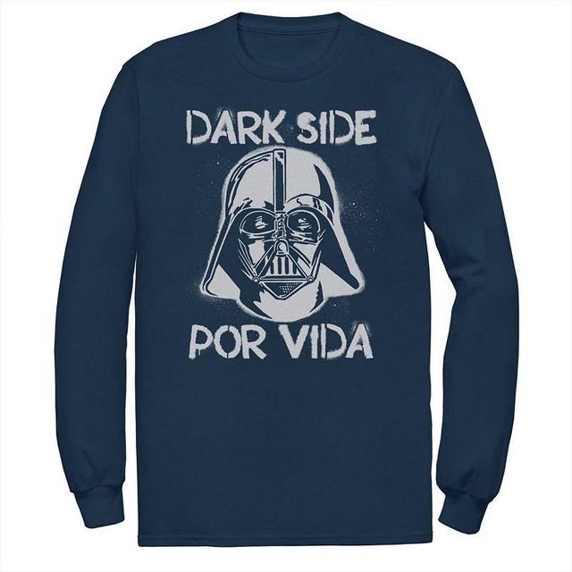 Mens Star Wars Darth Vader Dark Side Por Vida Stamp Tee Blue Product Image