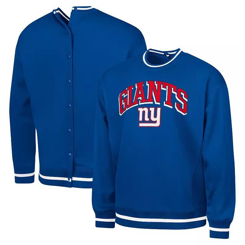 Mens G-III Sports by Carl Banks Royal New York Giants Adaptive Blocker Fleece Pullover Sweatshirt Product Image