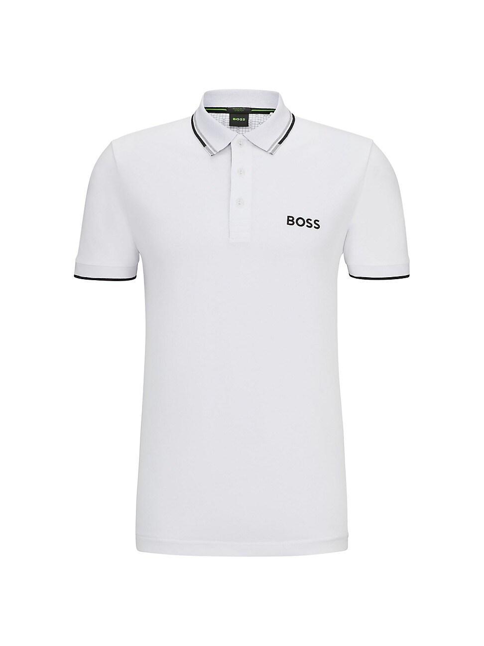 Boss Mens Cotton-Blend Polo Shirt Product Image