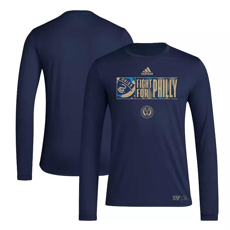 Mens adidas Navy Philadelphia Union 2024 Jersey Hook AEROREADY Long Sleeve T-Shirt Uni Blue Product Image