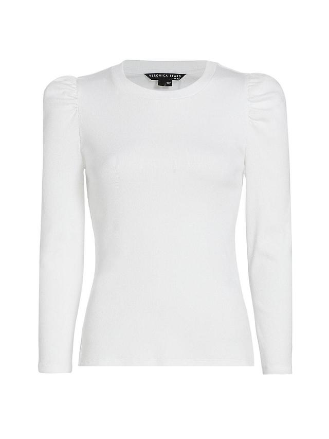 Womens Britney Cotton Puff-Sleeve Top Product Image