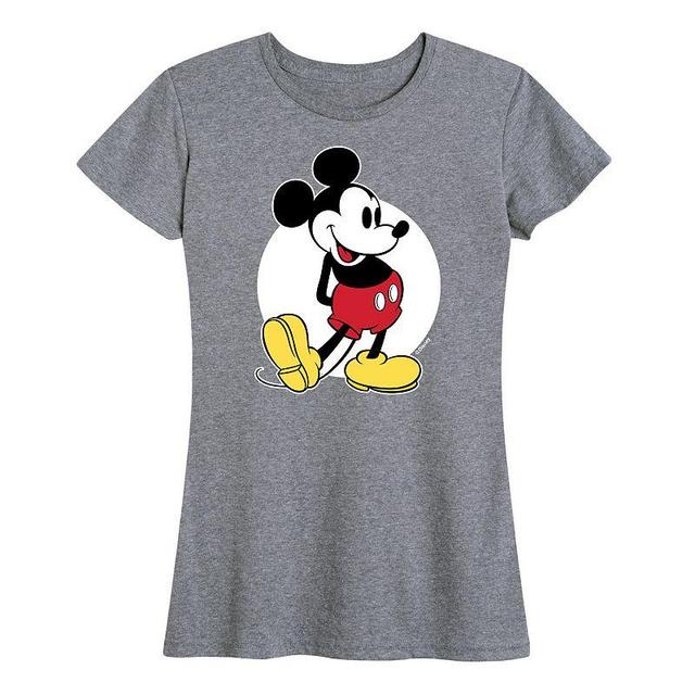 Disneys Mickey Mouse Womens Classic Graphic Tee Blue Product Image