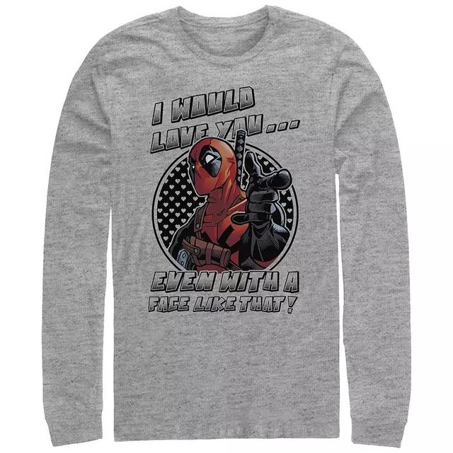 Big & Tall Marvel Deadpool I Would Love You Long Sleeve Graphic Tee, Mens Athletic Grey Product Image