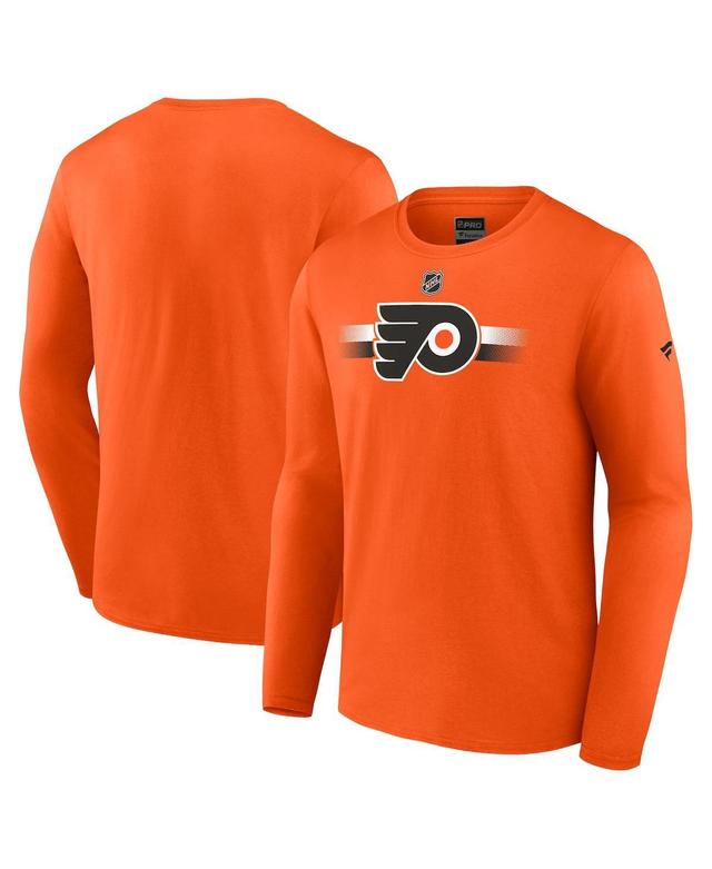 Mens Fanatics Orange Philadelphia Flyers Authentic Pro Secondary Long Sleeve T-shirt Product Image