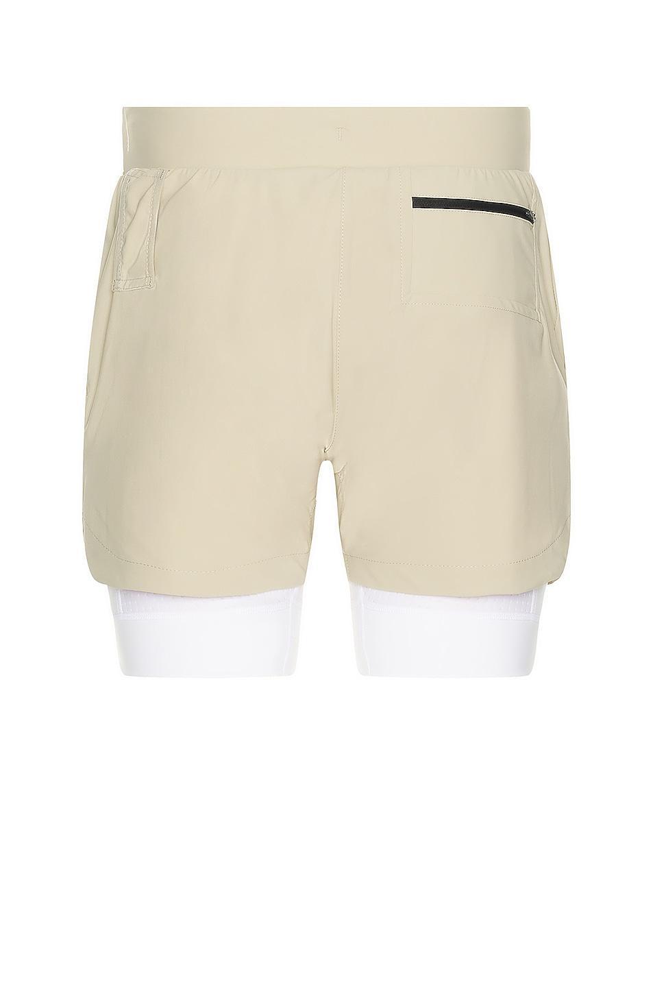 ASRV Tetra-lite 5 Liner Short in Sage/white - Green. (also in ). Product Image