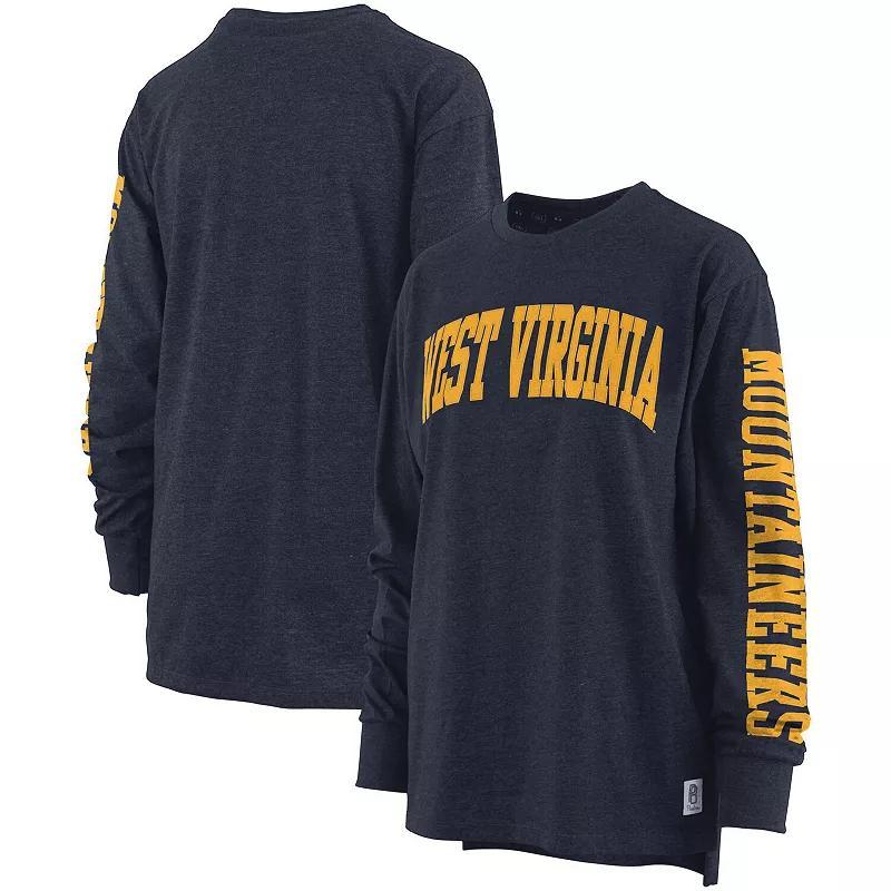 Womens Pressbox Heathered Black Purdue Boilermakers Two-Hit Canyon Long Sleeve T-shirt Product Image