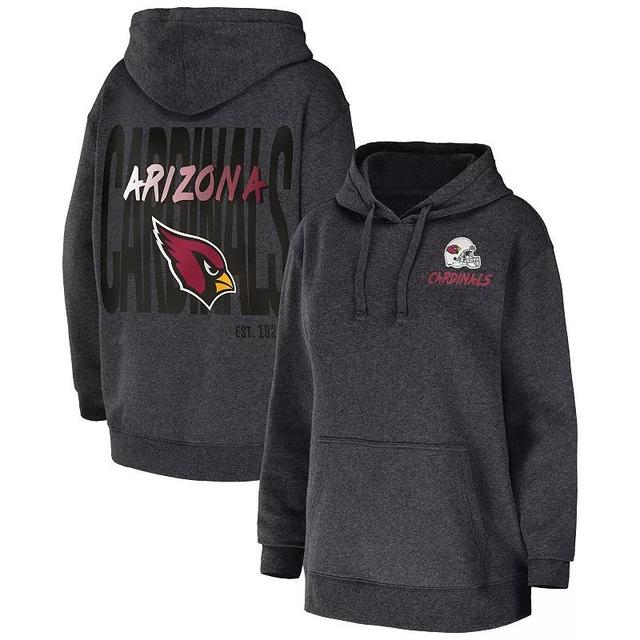 Womens WEAR by Erin Andrews Heather Charcoal Arizona Cardinals Fleece Pullover Hoodie Product Image