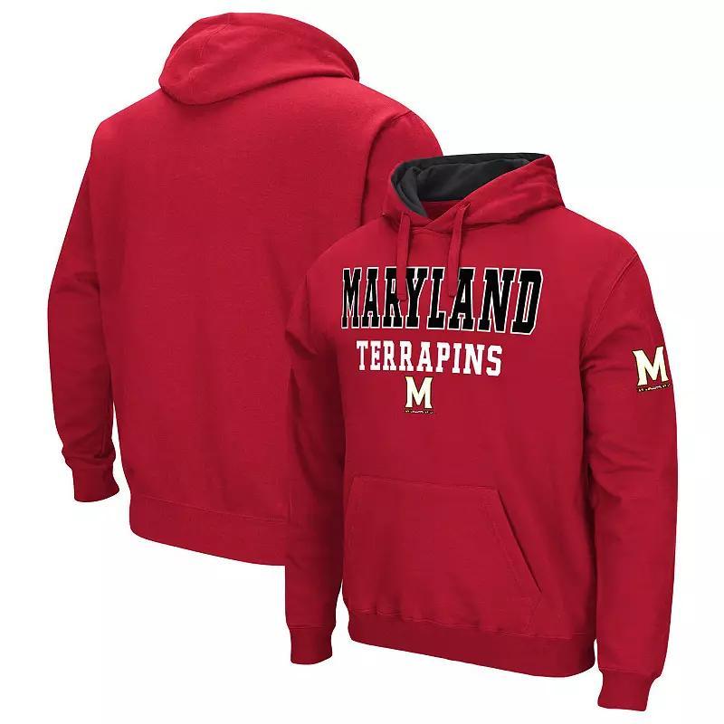 Mens Colosseum Red Maryland Terrapins Sunrise Pullover Hoodie Product Image