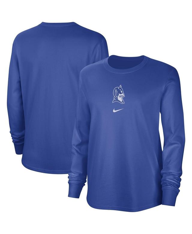 Womens Nike Royal Distressed Duke Blue Devils Vintage-Like Long Sleeve T-shirt Product Image