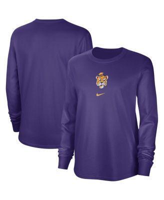 Womens Nike Purple Distressed Lsu Tigers Vintage-Like Long Sleeve T-shirt Product Image