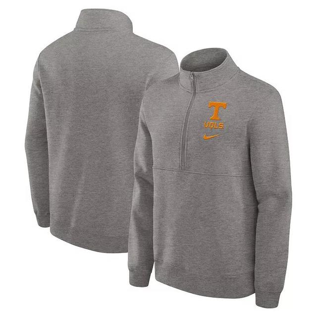 Mens Nike Heather Gray Tennessee Volunteers Primetime Club Half-Zip Sweatshirt Product Image