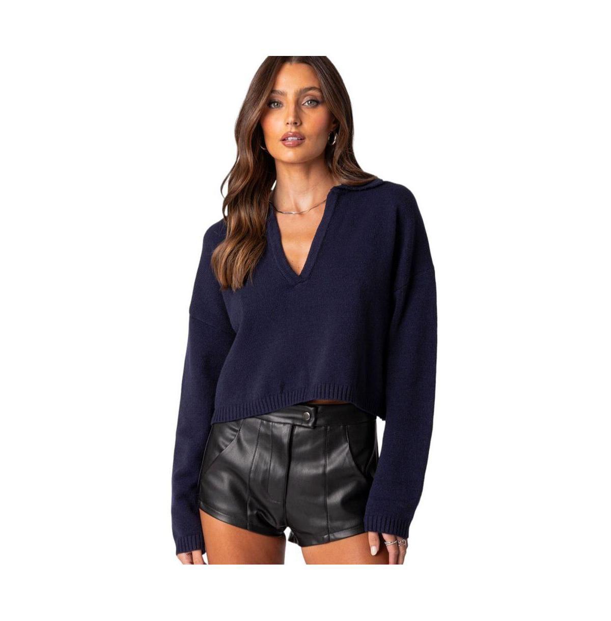 EDIKTED Marcie Oversize Crop Sweater Product Image