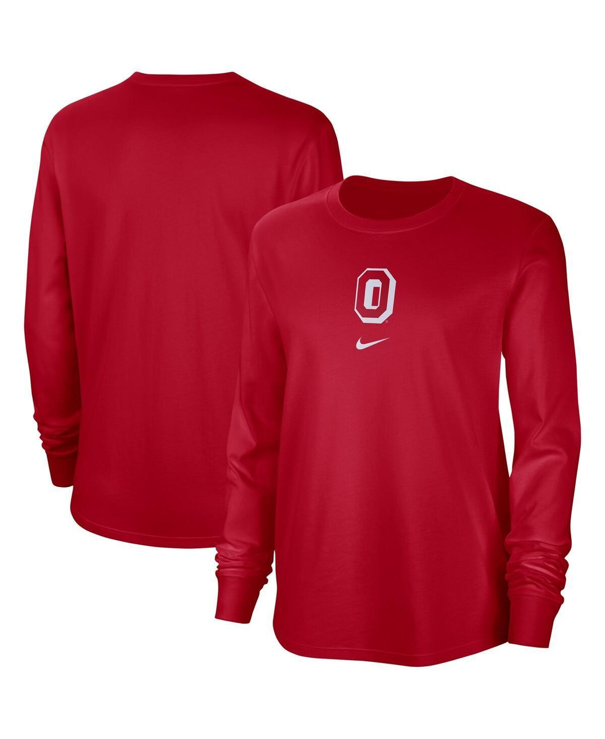 Womens Nike Crimson Distressed Alabama Crimson Tide Vintage-Like Long Sleeve T-shirt Product Image