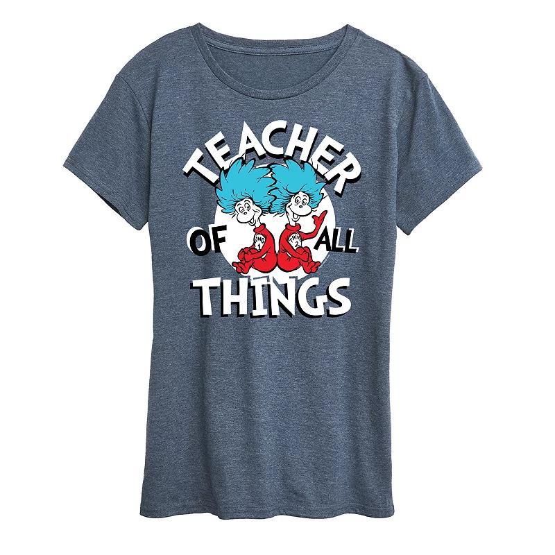 Womens Dr. Seuss Teacher Of All Things Graphic Tee Product Image