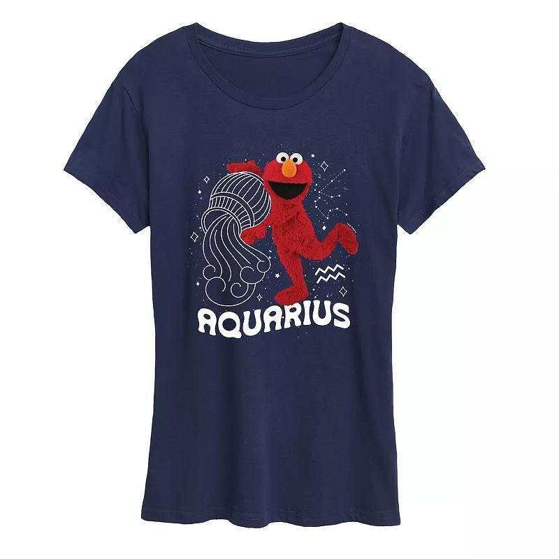 Womens Sesame Street Elmo Aquarius Graphic Tee Product Image