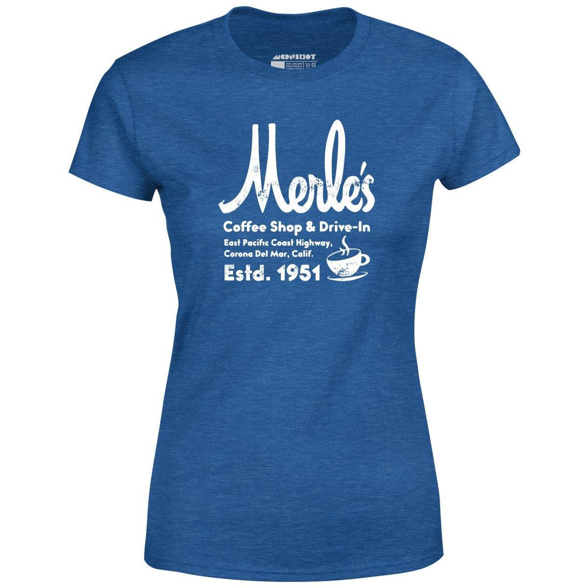 Merle's Coffee Shop Drive In - Corona Del Mar, CA - Vintage Restaurant - Women's T-Shirt Female Product Image