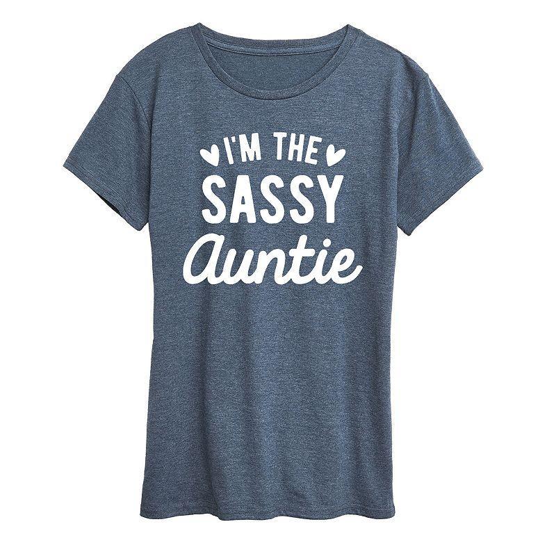 Womens Im The Sassy Auntie Graphic Tee, Girls Product Image