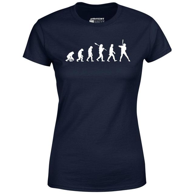 Funny Baseball Evolution - Women's T-Shirt Female Product Image