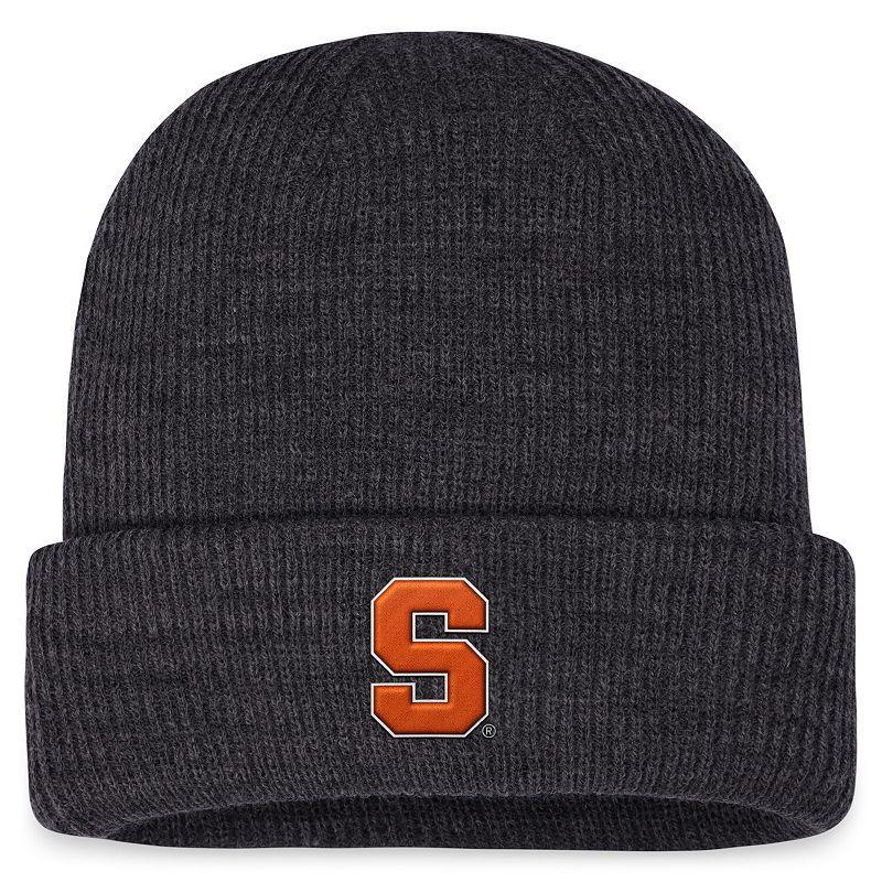 Mens Top of the World Charcoal Syracuse Orange Sheer Cuffed Knit Hat Product Image