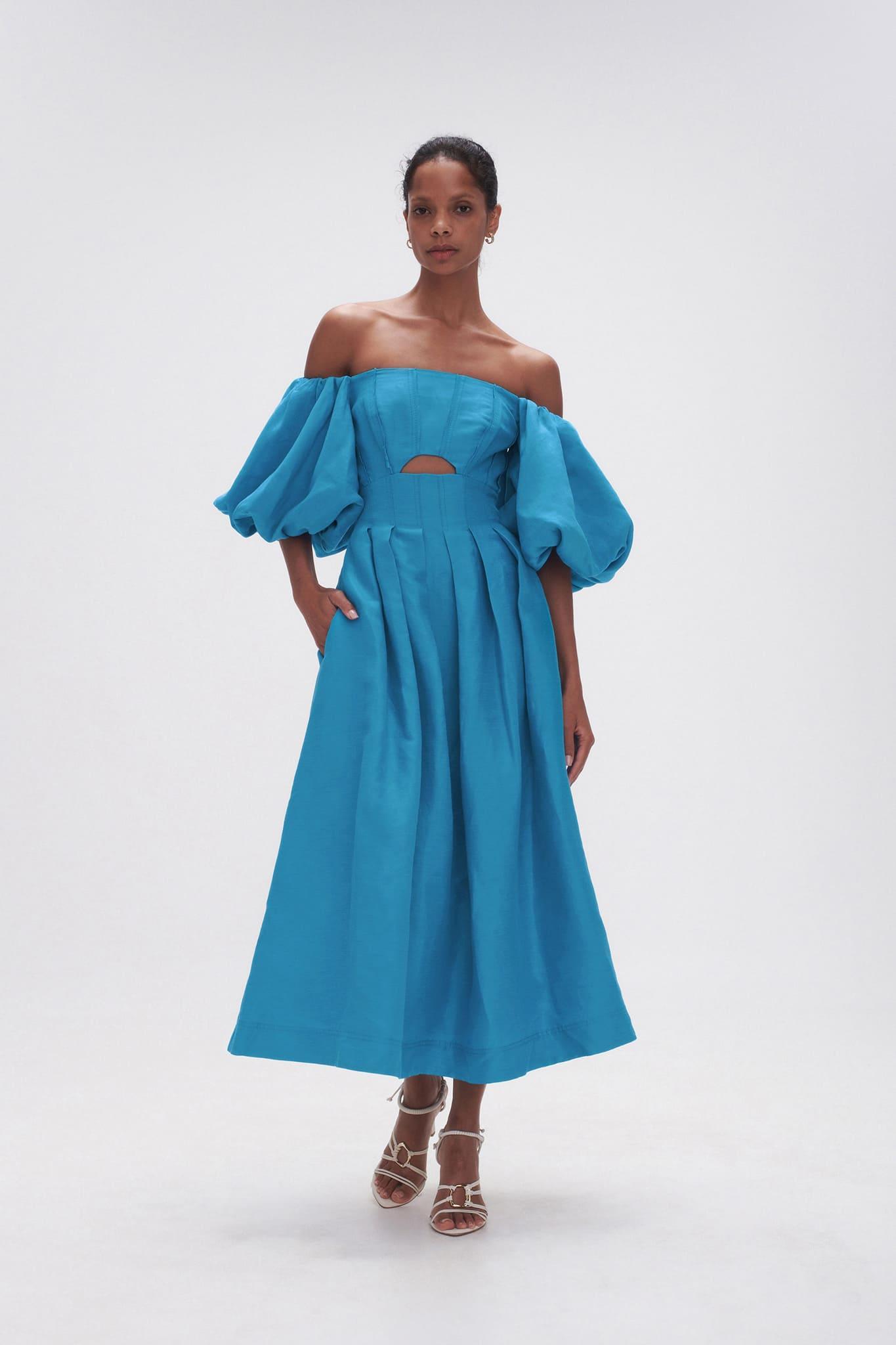 Eugenie Off Shoulder Midi Dress Product Image