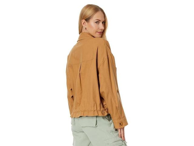 Blank NYC Linen Utility Jacket in A Game (Camel) Women's Clothing Product Image