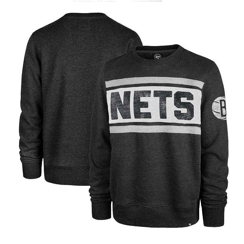 Mens 47 Heather Black Brooklyn Nets Tribeca Emerson Pullover Sweatshirt Product Image