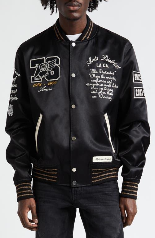 Mens Embellished Eagle Varsity Jacket Product Image