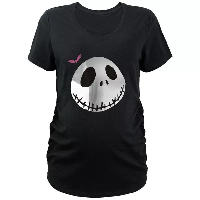 Disneys The Nightmare Before Christmas Jack Skellington With Bat Maternity Graphic Tee, Womens Product Image