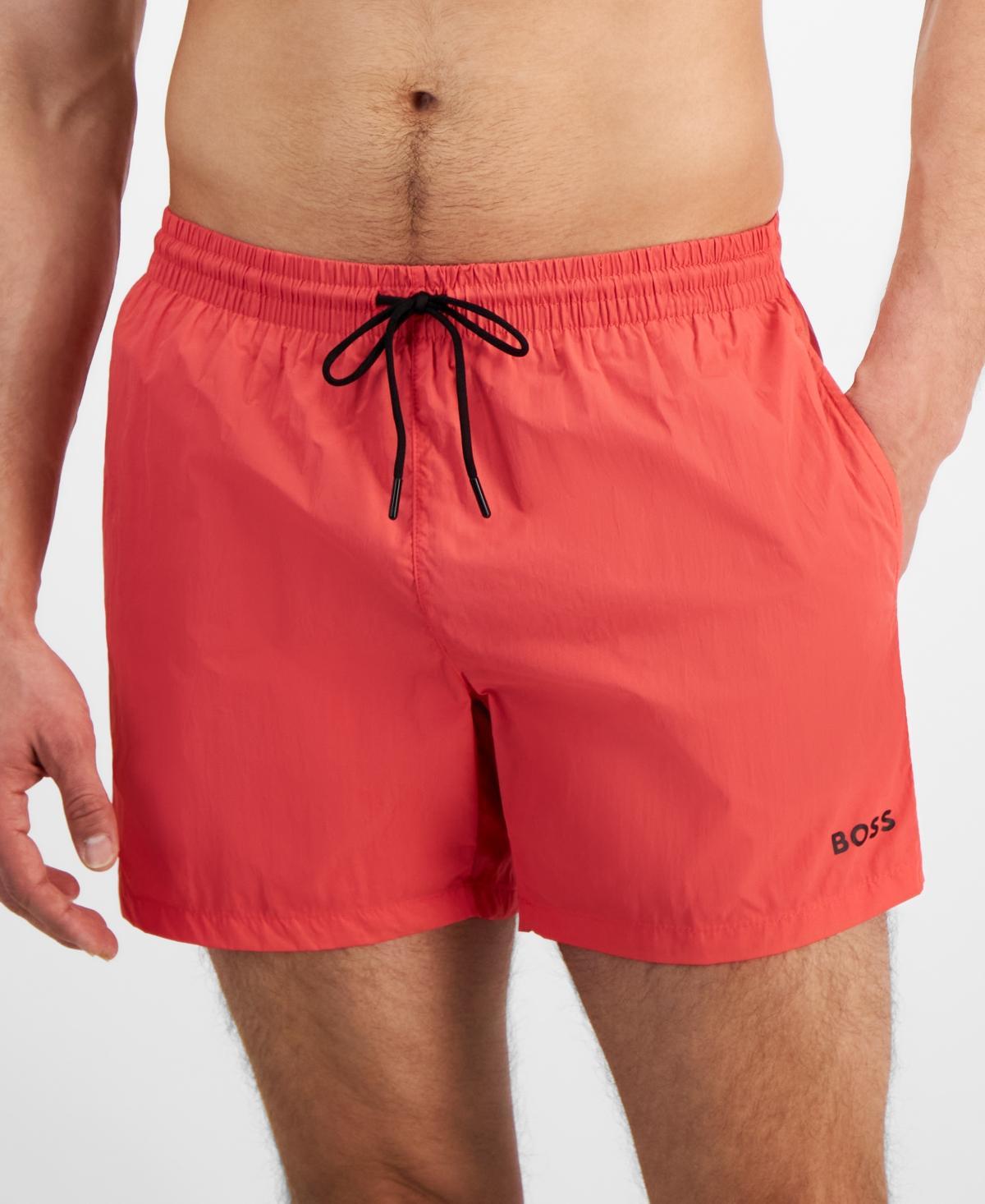 HUGO BOSS Boss By  Men's Lee Drawstring 5.3" Swim Trunks, Created For Macy's In Medium Purple Product Image