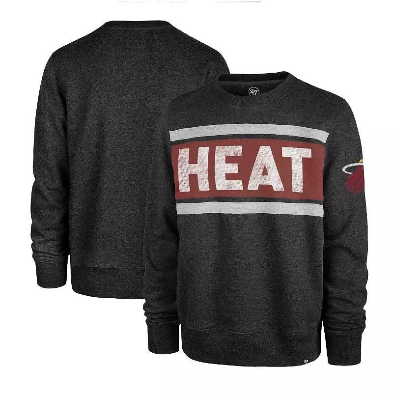 Mens 47 Heather Black Miami Heat Tribeca Emerson Pullover Sweatshirt Grey Product Image