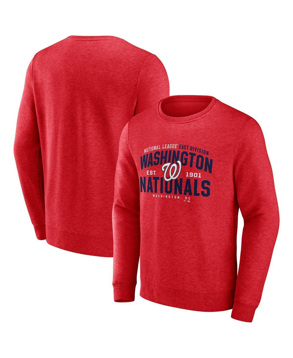 Mens Fanatics Branded Heathered Washington Nationals Classic Move Pullover Sweatshirt Product Image