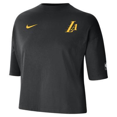 Los Angeles Lakers 2023/24 City Edition Women's Nike NBA Courtside Boxy T-Shirt Product Image