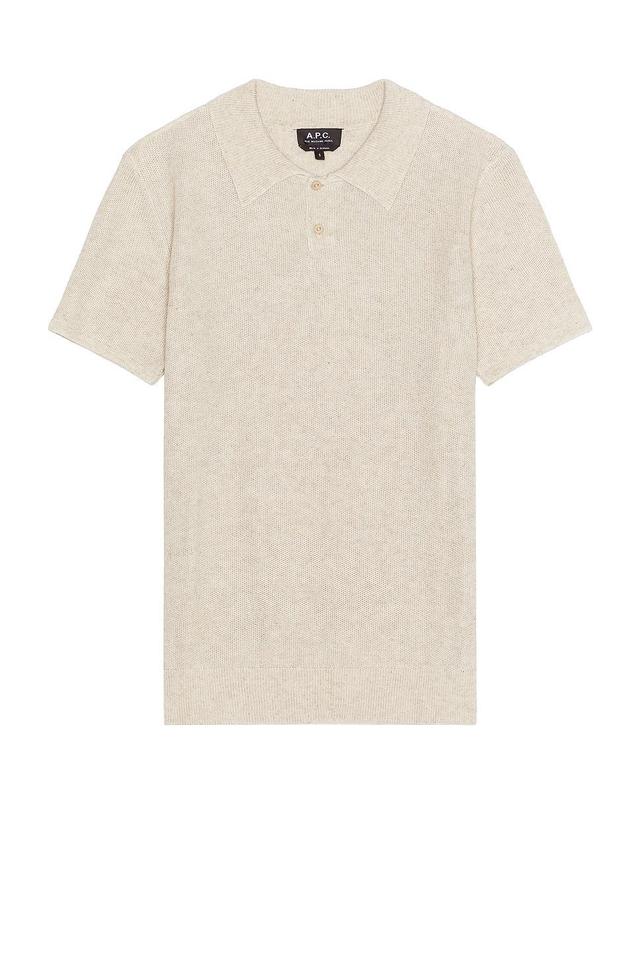 A.P.C. Polo Jay in Beige. Size M, L. Product Image