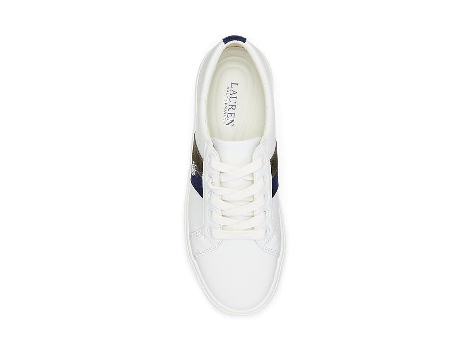 Lauren Ralph Lauren Janson Sneakers (Snow /Refined Navy/Dark Olive) Women's Shoes Product Image