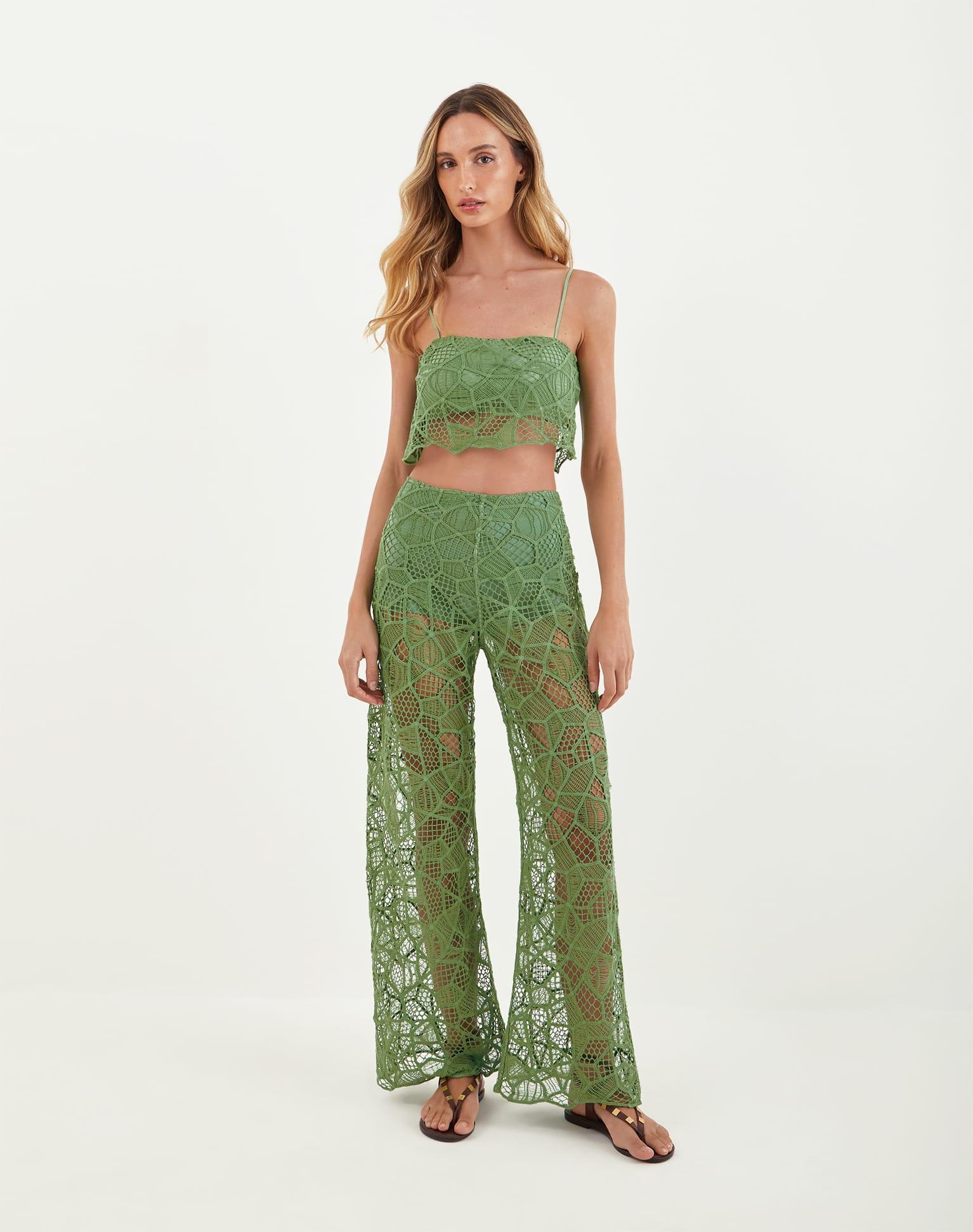 Hollie Flared Pants - Aloe Product Image