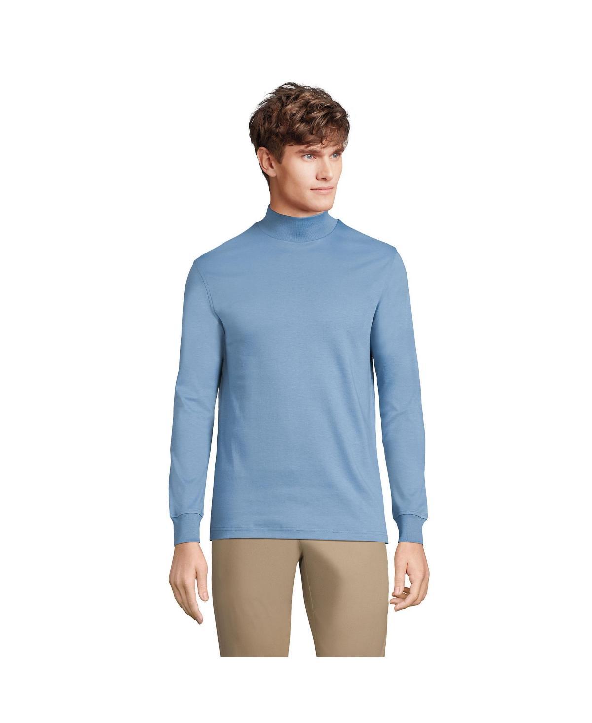 Lands End Mens Super Soft Supima Mock Turtleneck Product Image