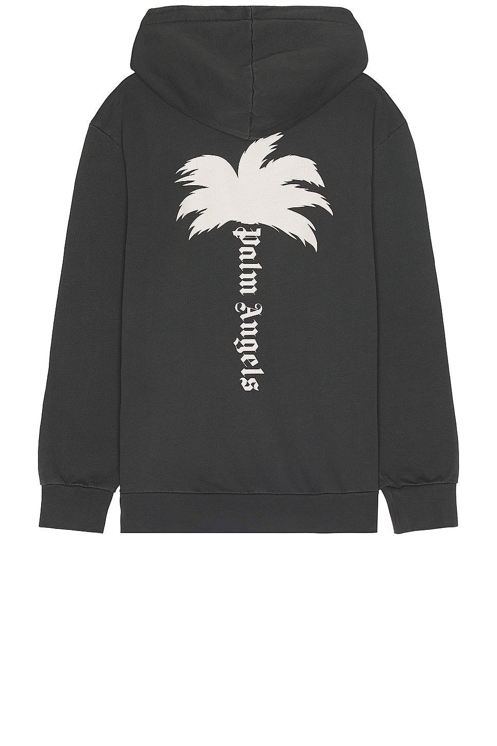 Palm Angels Palm GD Hoodie in Dark Grey & Off White - Charcoal. Size XL/1X (also in L, S). Product Image